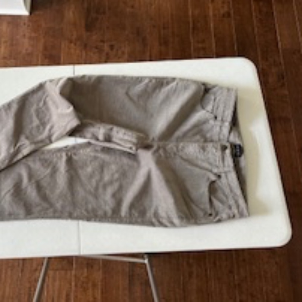 Womens-TALBOTS soft gray, Corduroy(Fine Wale) Straight Pant - Size 8